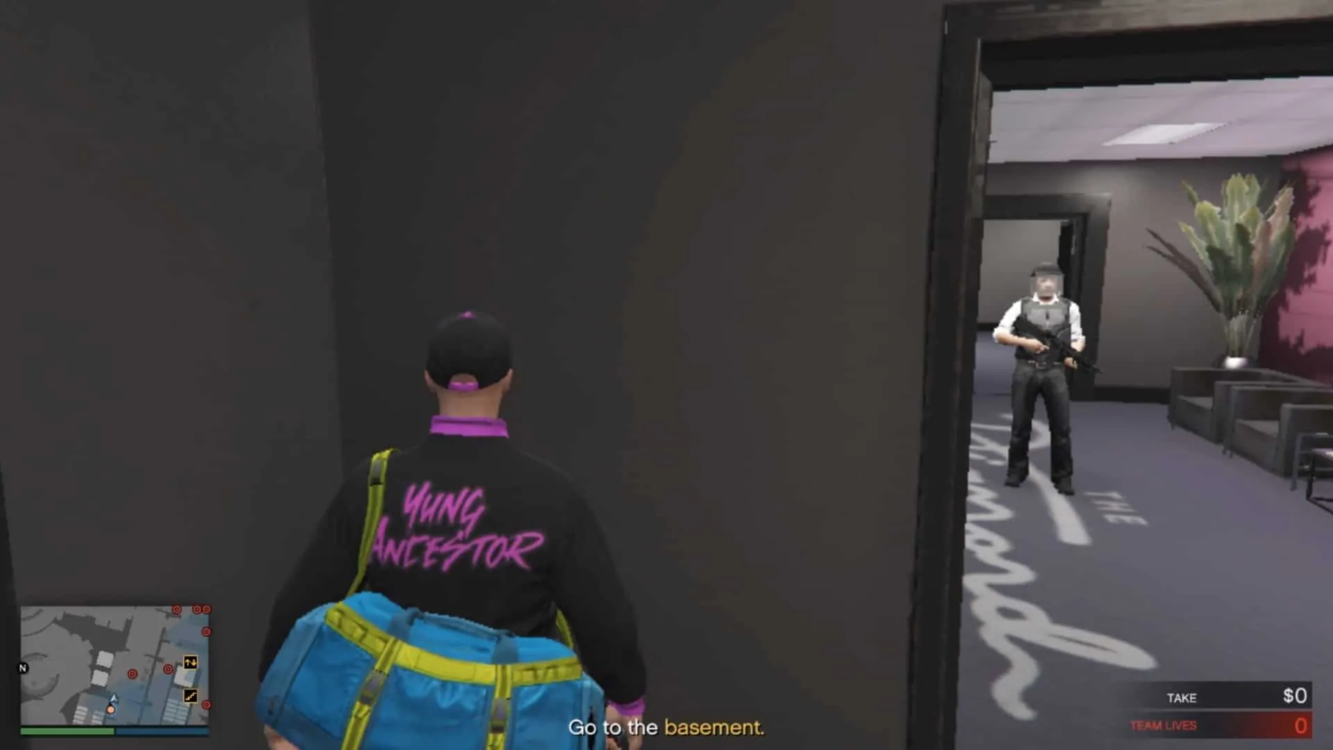 Waiting by the wall for the guard to come