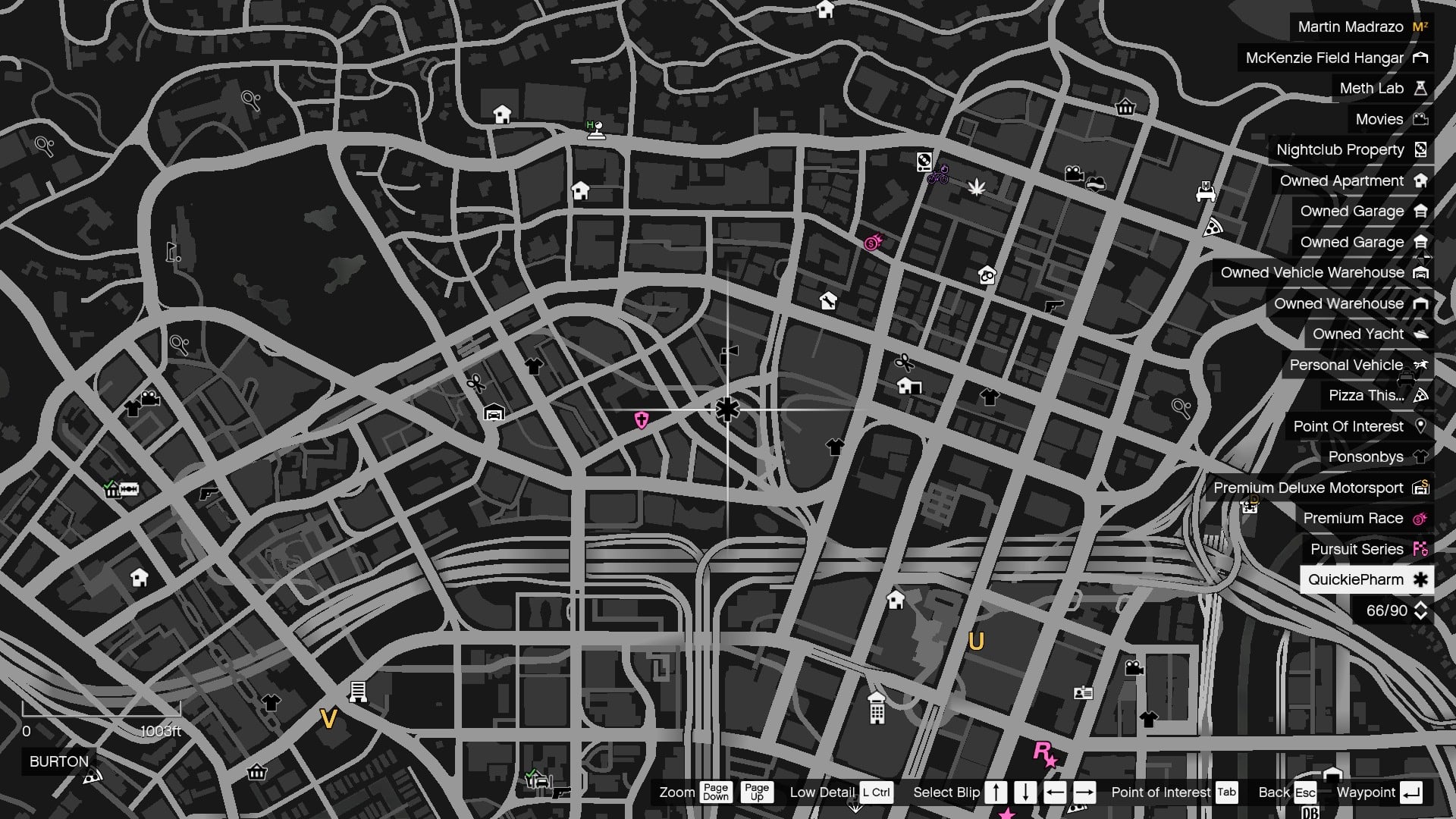 QuickiePharm's mission location on the map.