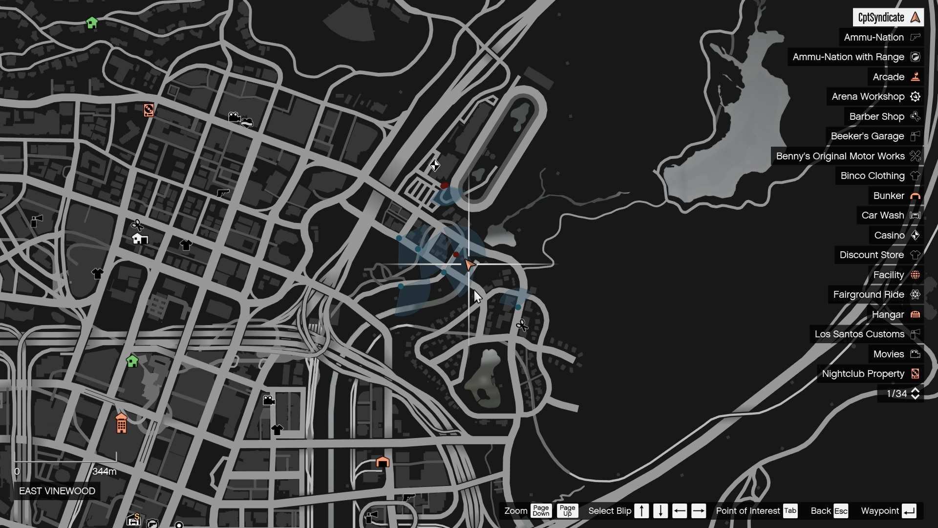 Sewage tunnel entrance on the map.