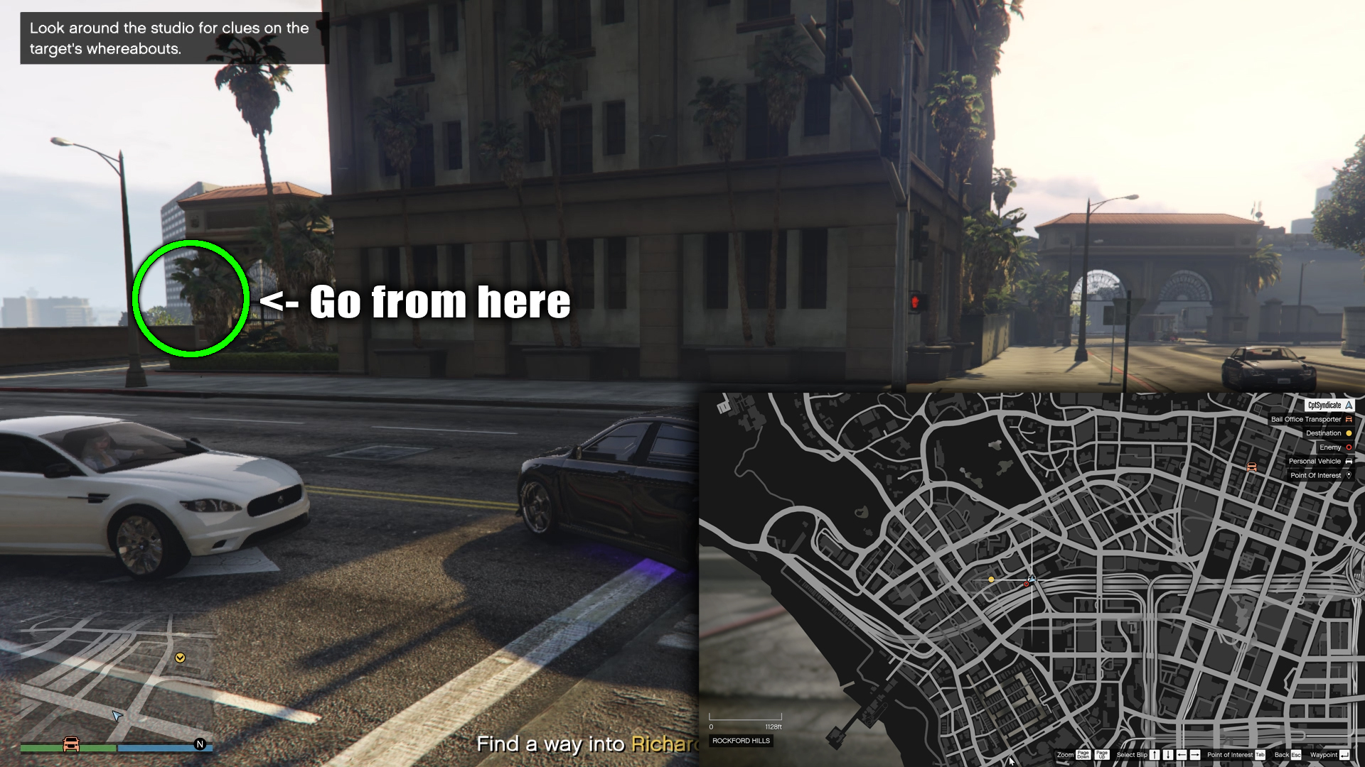 Before climbing up the ledge and entering, take out the guard who is standing through that gate.