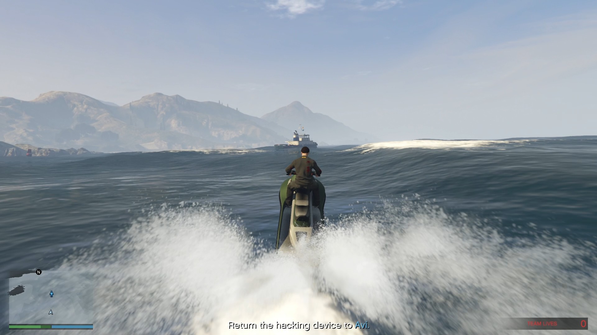 Driving to Avi with the hacking device.