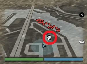 Disguise icon indicated on the map, this is where the van is