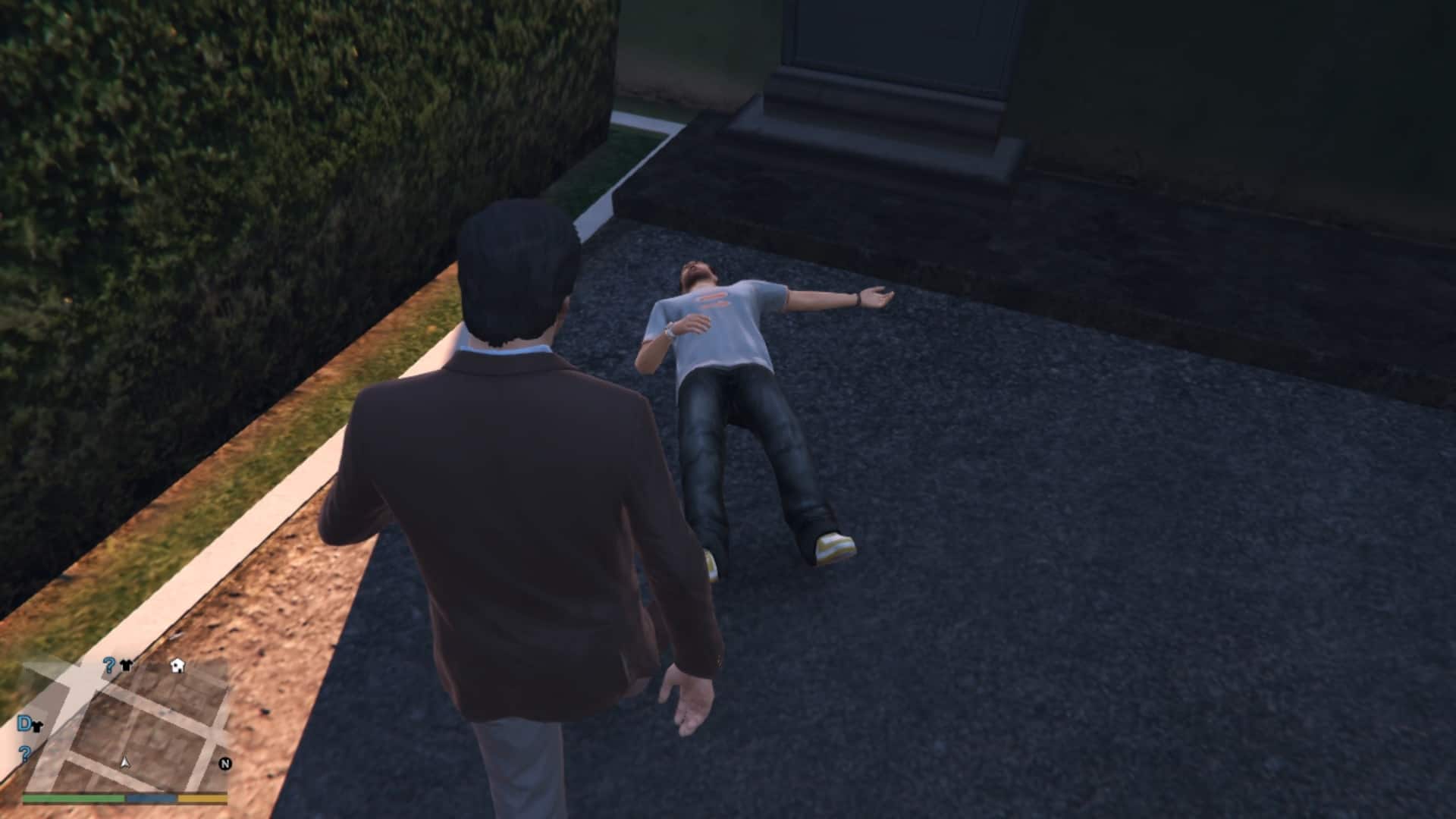 Passed out drunk guy who you just droppe