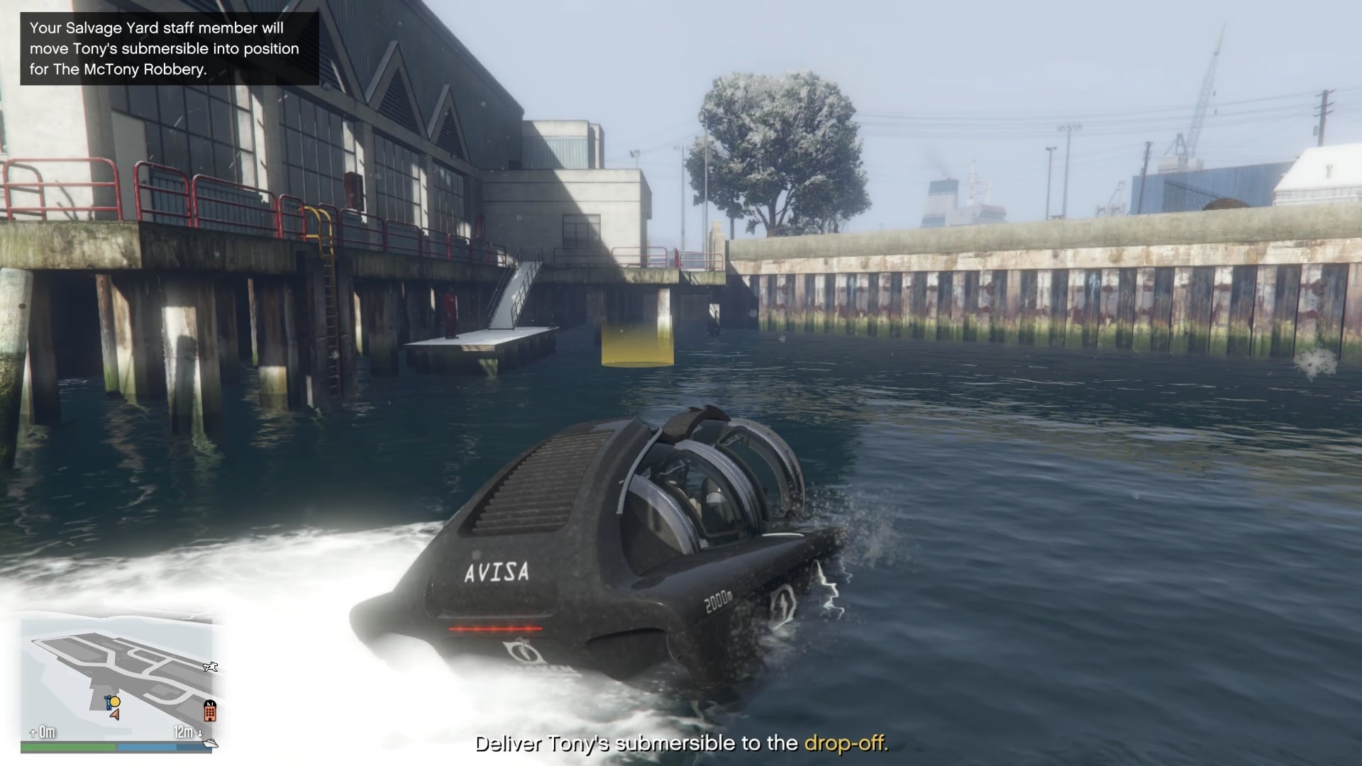 Drive it to the drop-off point to complete this mission.