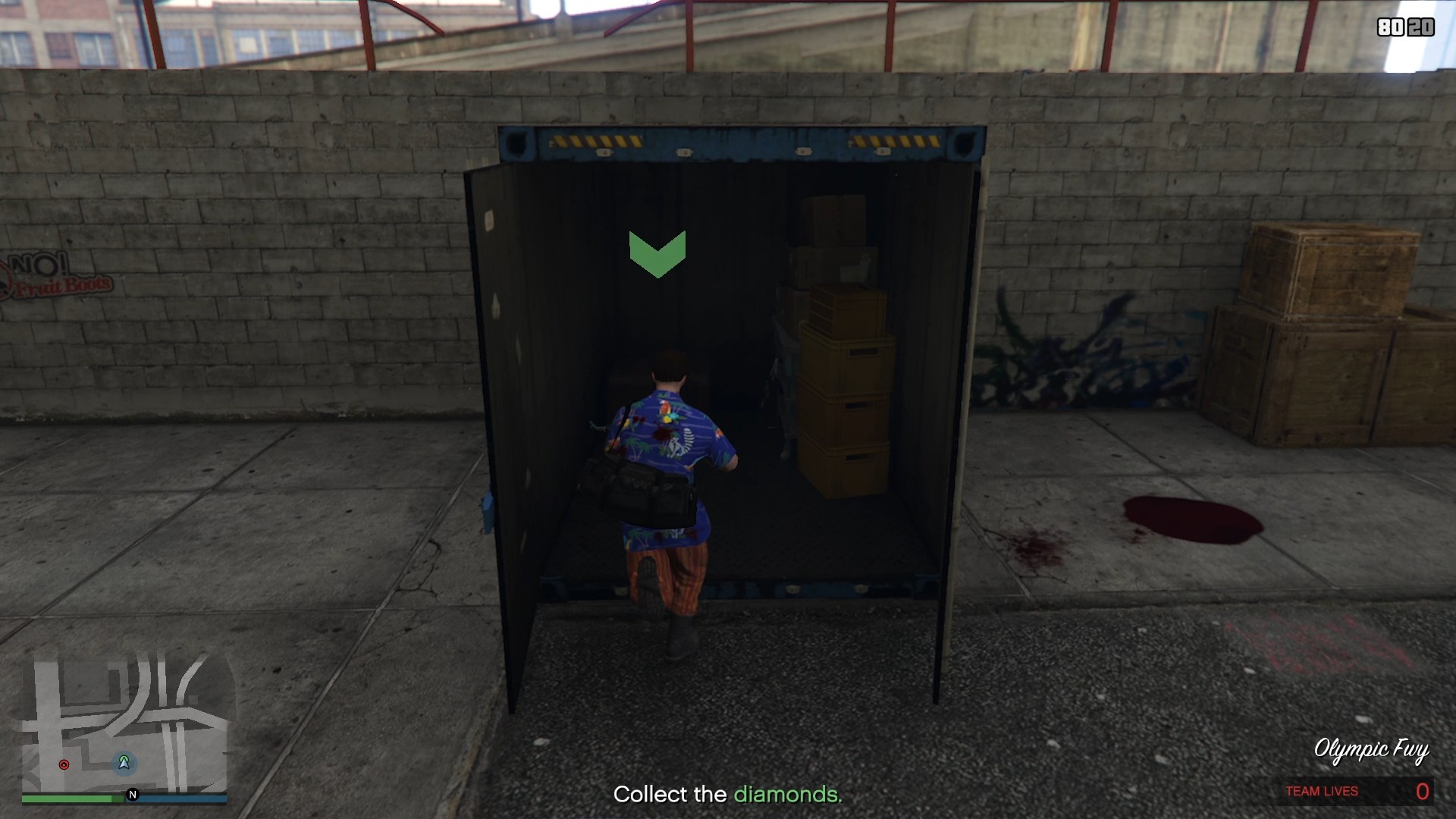 Container with the diamonds inside.