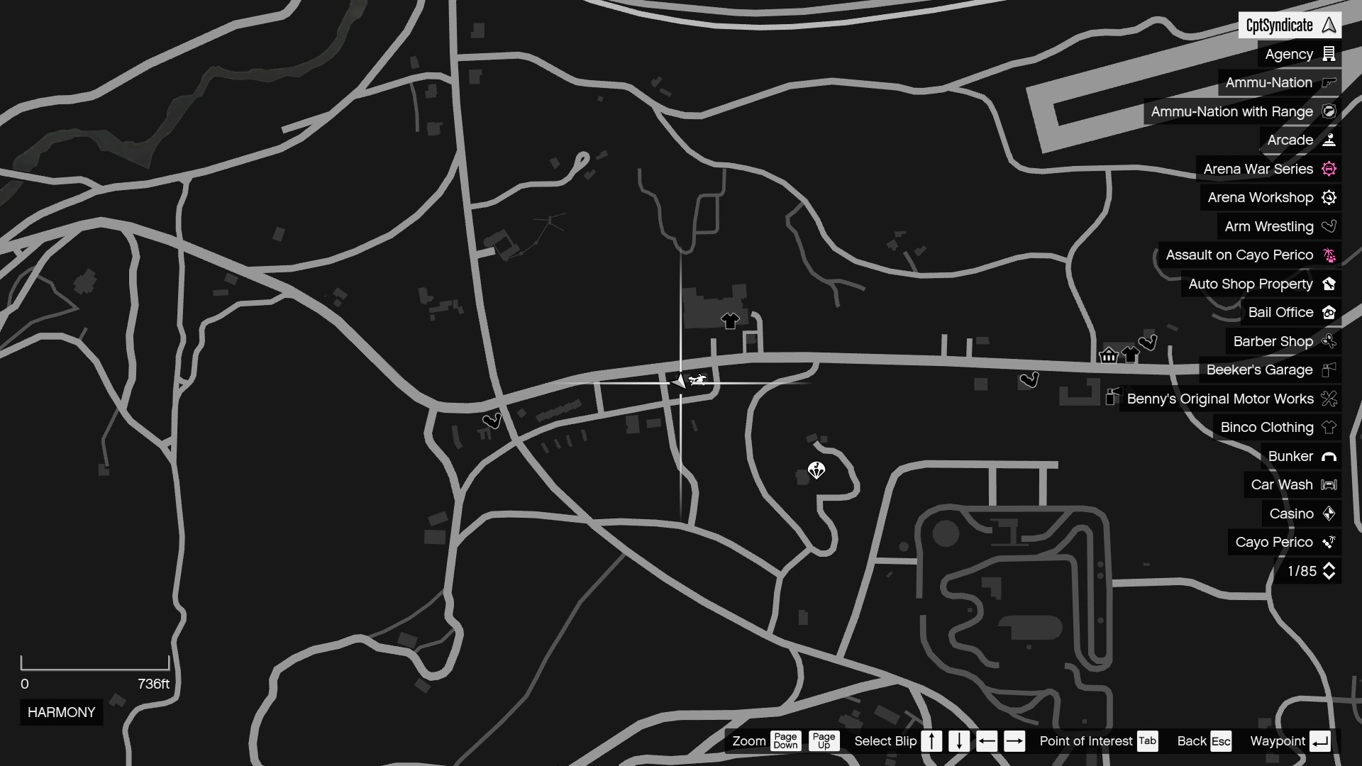 The map shows the location of the Yuanbao to be inside a 24/7 supermarket in Harmony.