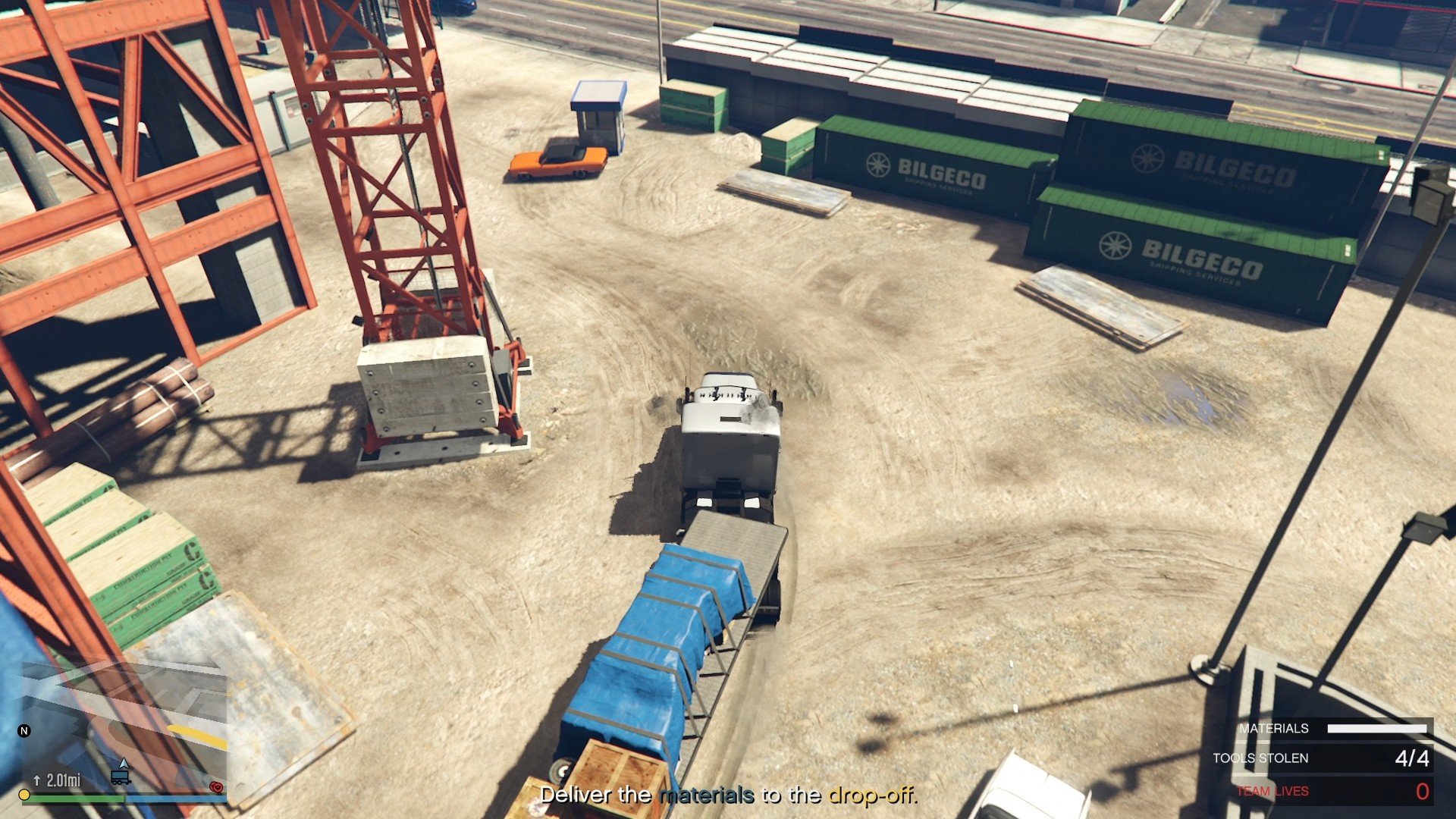 Materials truck acquired.