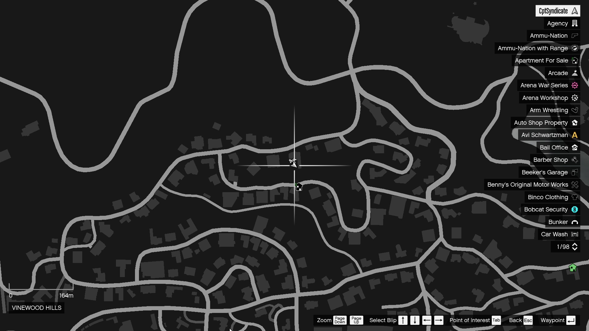 The map shows the location of the golden clover found on the rooftop pool deck of a house in Vinewood Hills.