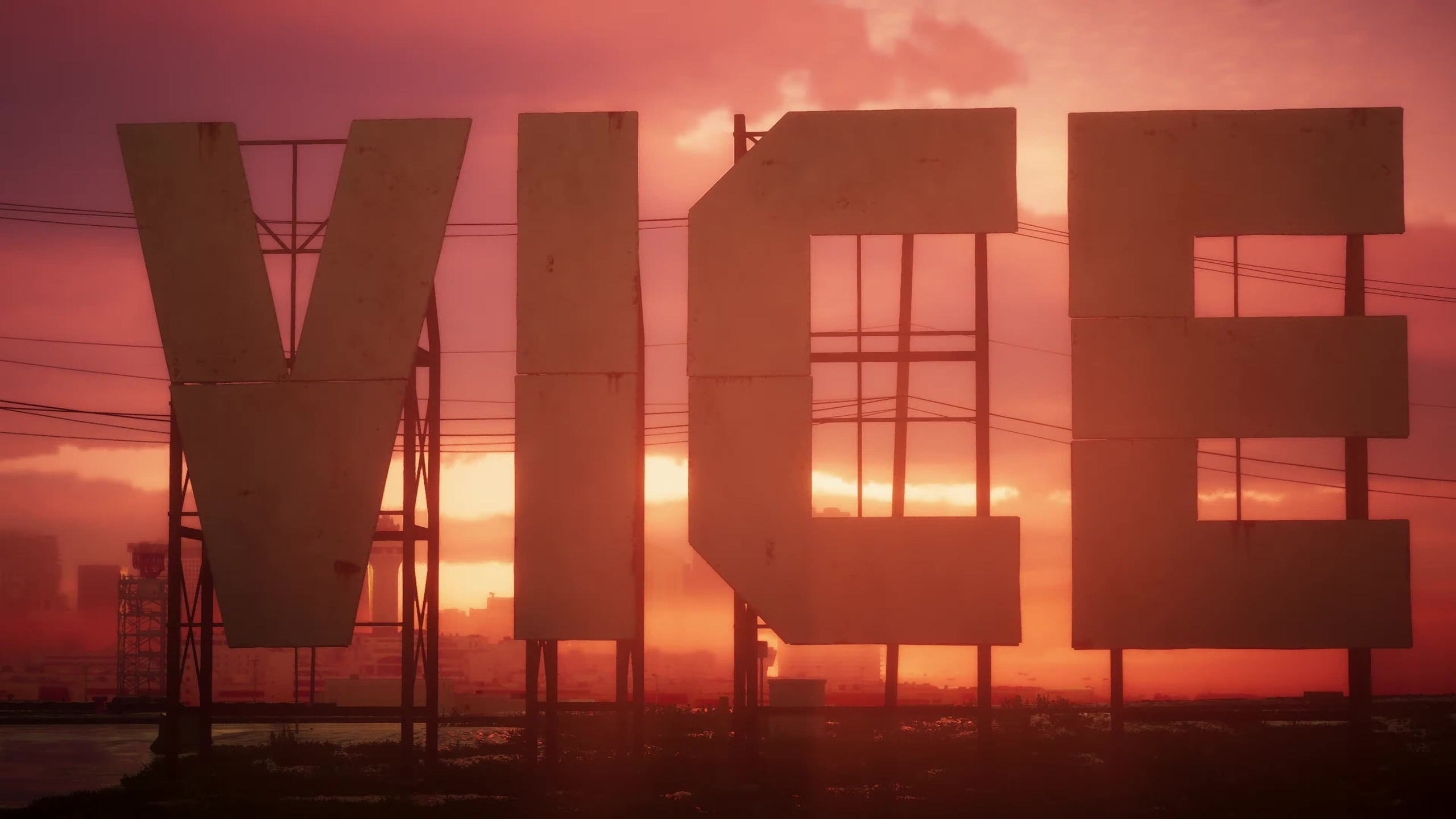 The Vice City Sign as seen in the first GTA VI trailer.