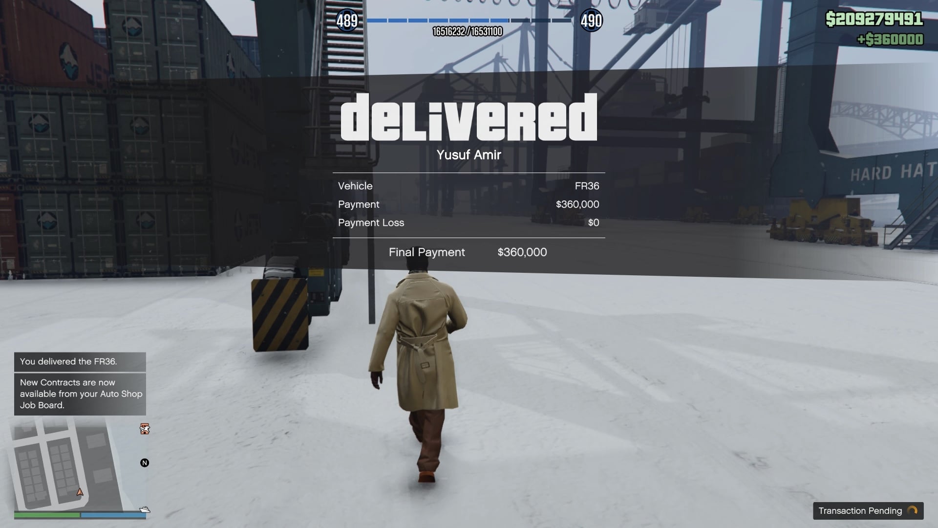 Successfully drove the vehicle to the terminal without hitting it anywhere.