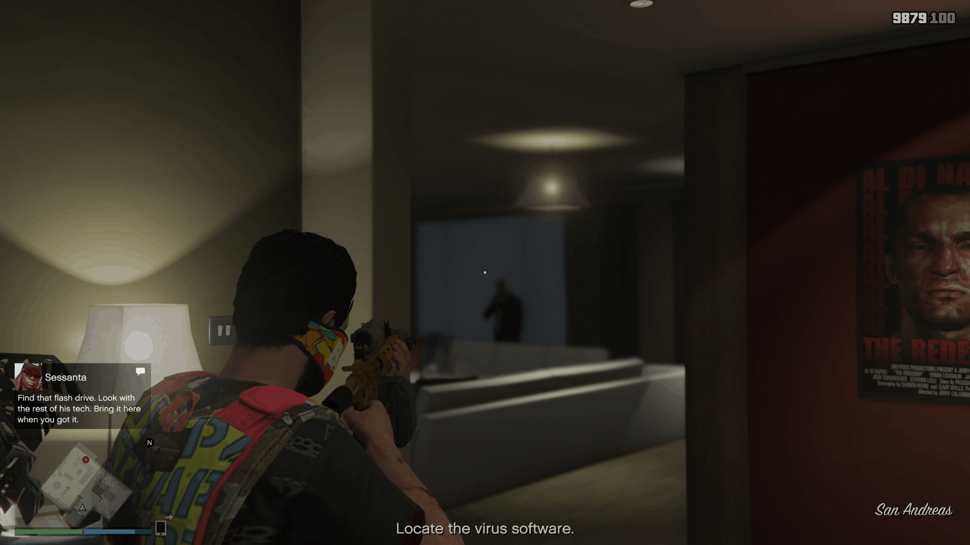 One of the two guards inside hacker's apartment