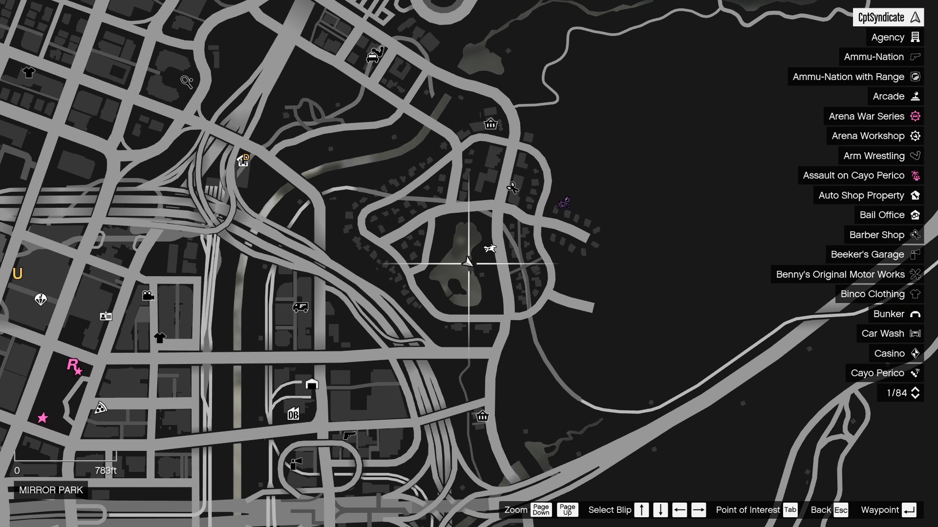 The map shows the location of the Yuanbao at Mirror Park.