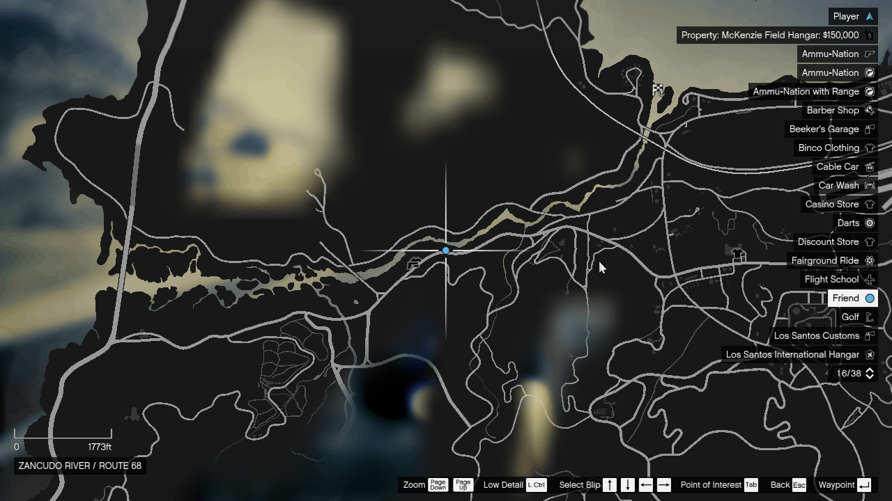 Located on the side of the road on Route 68 beside Zancudo River around Great Chaparral