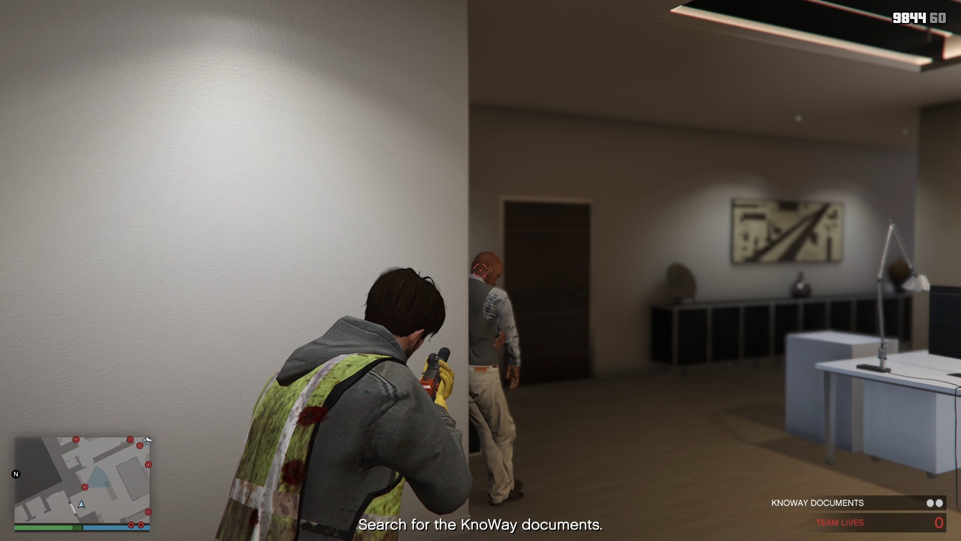 The first employee you need to eliminate to your left.