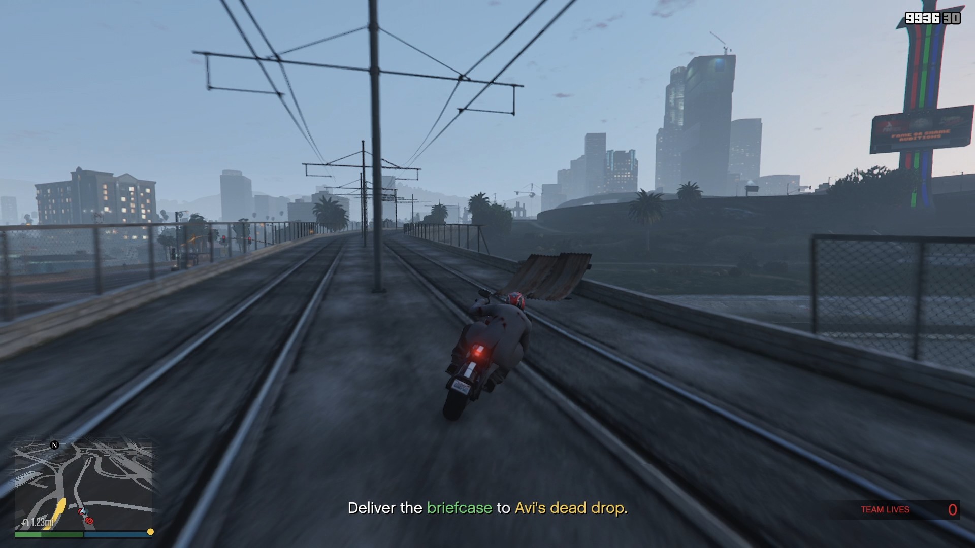 The ramp right outside the tunnel.