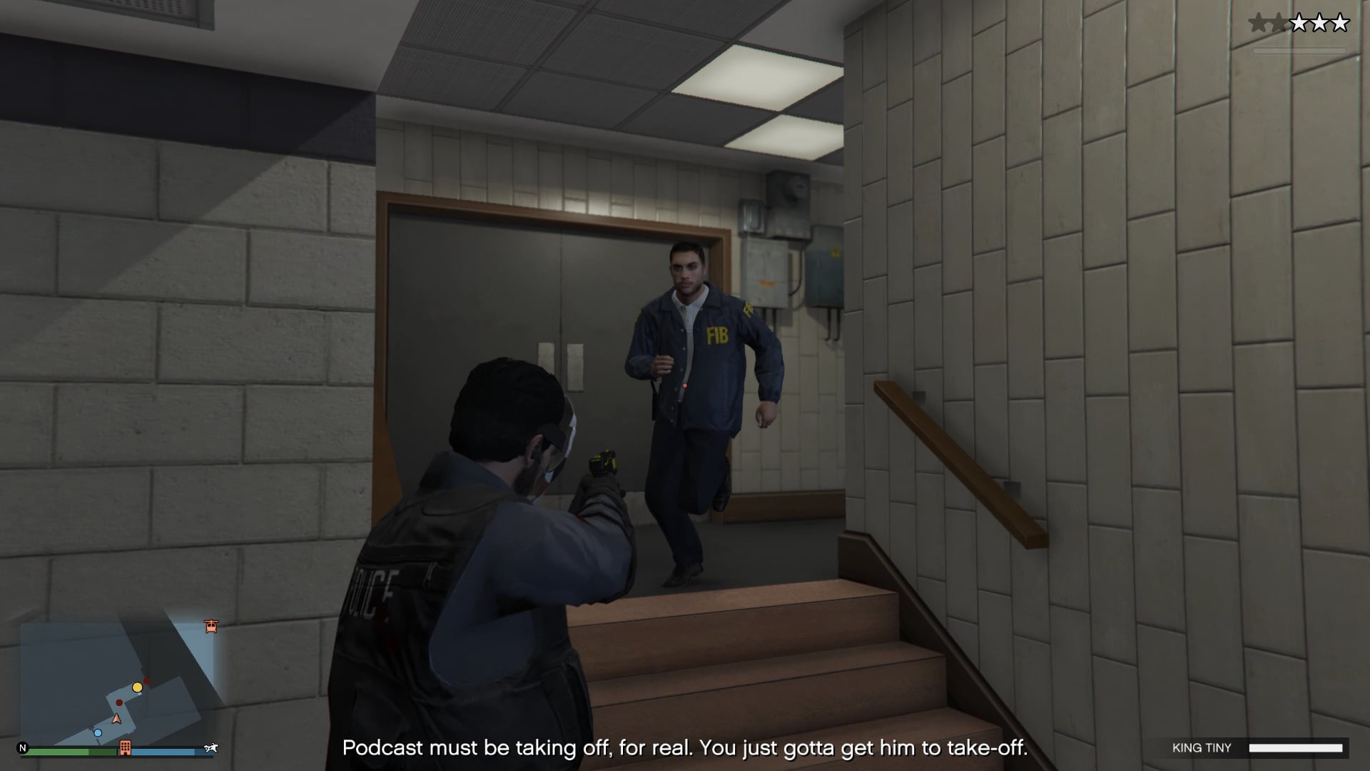 Two more cops will show up. Remember, you must stun them.