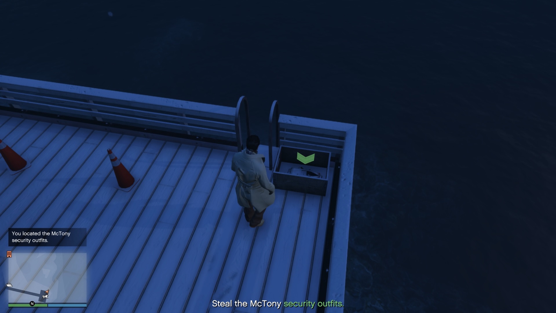 The security outfits will be marked when you get close enough.