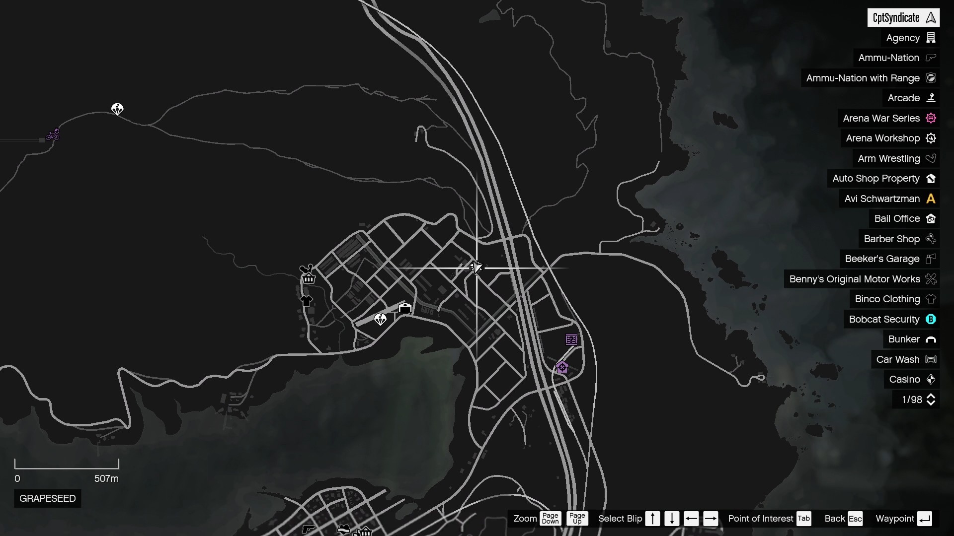 The map shows the location of the golden clover found at the windmill in Grapeseed.