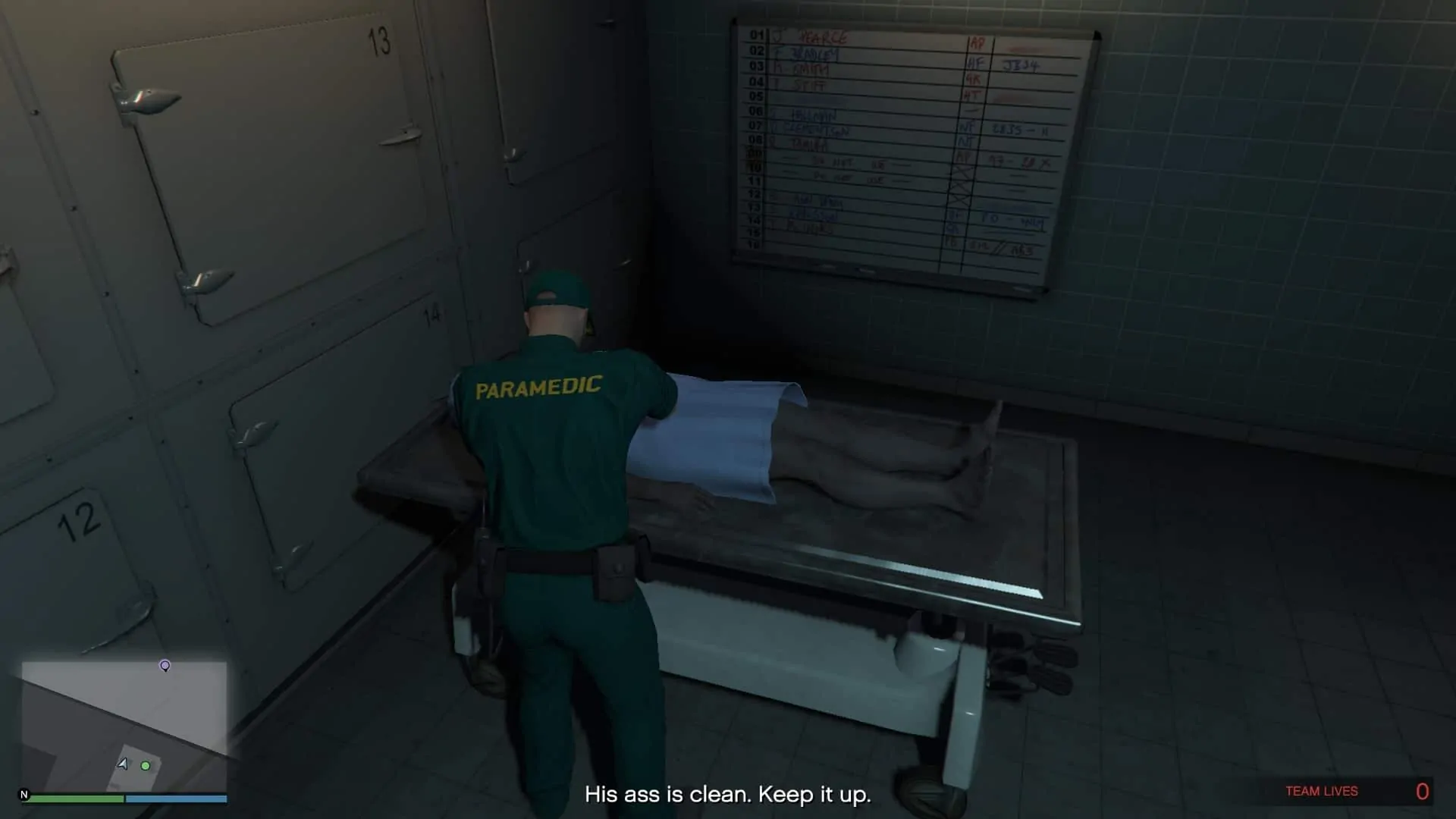 Searching the bodies