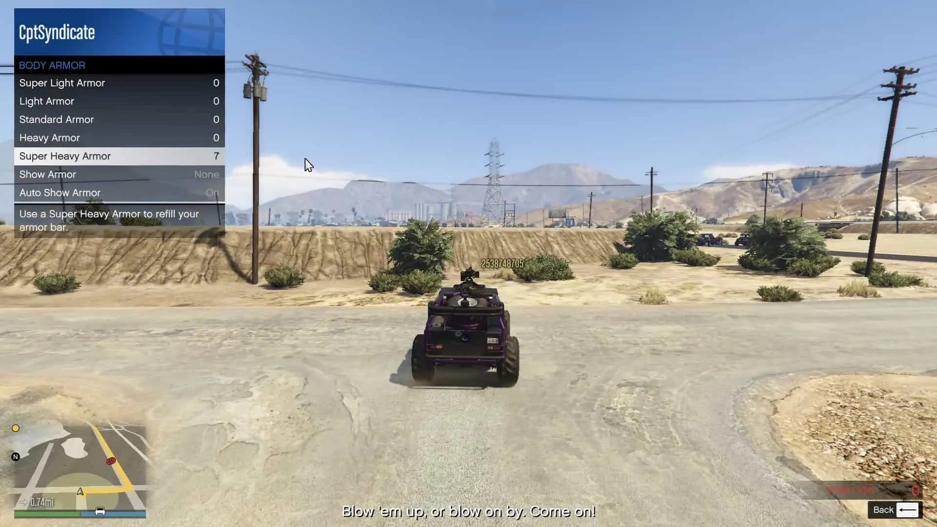 Going off-road to avoid the last road block on the right