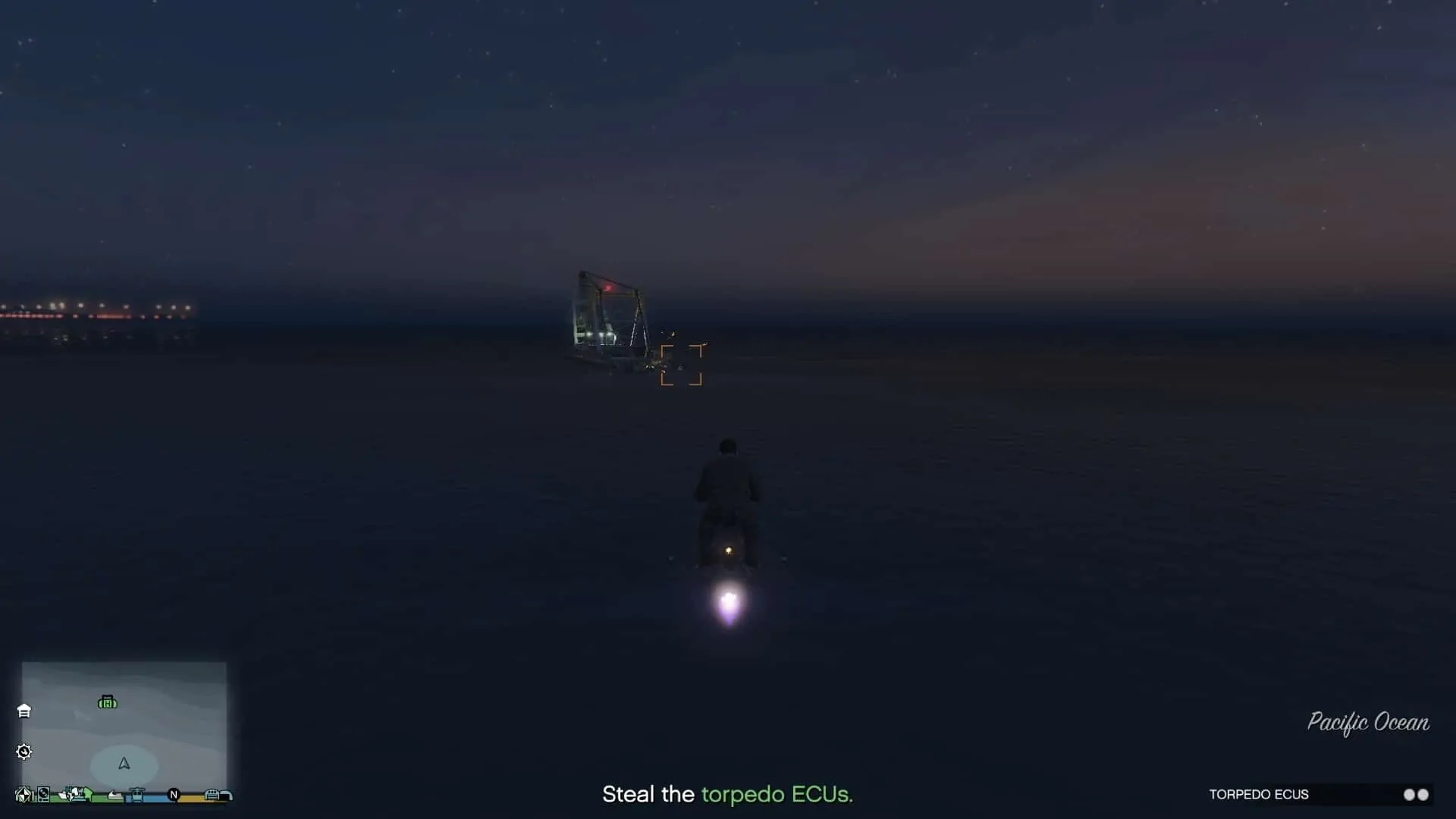 Oil barge of the coast