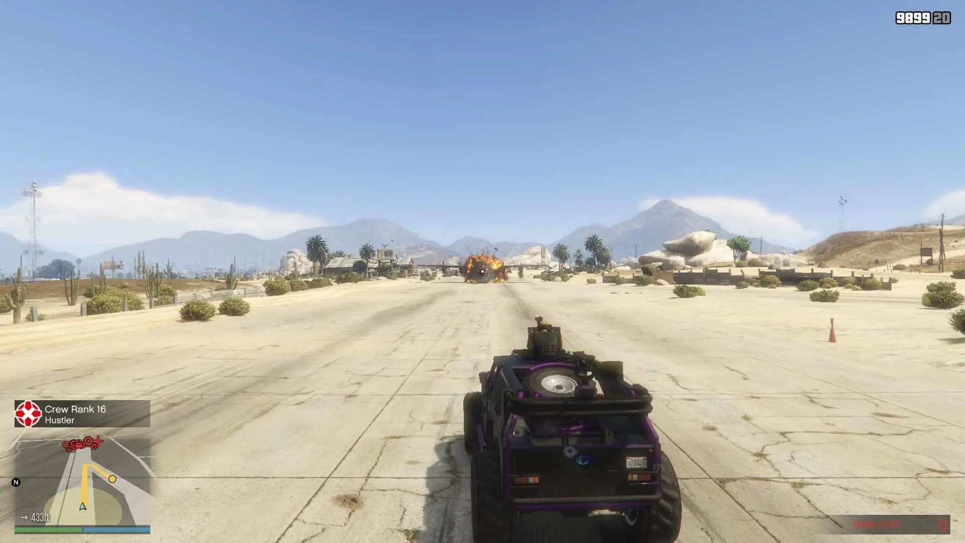 Airplane destroyed at the Sandy Shores Airfield