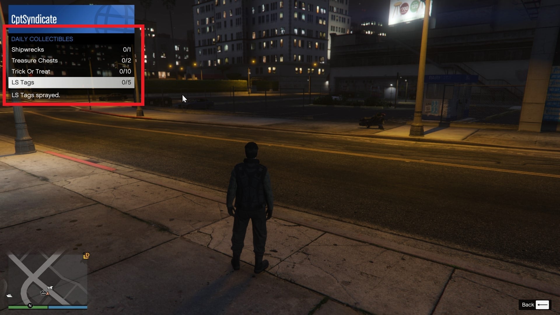 LS Tags Tracking Menu.