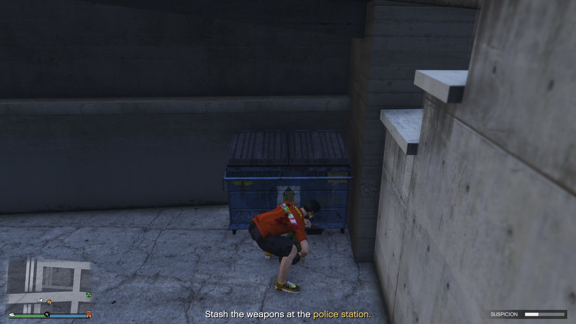 If the bar is full, you will get a wanted level, and the cops will be after you.