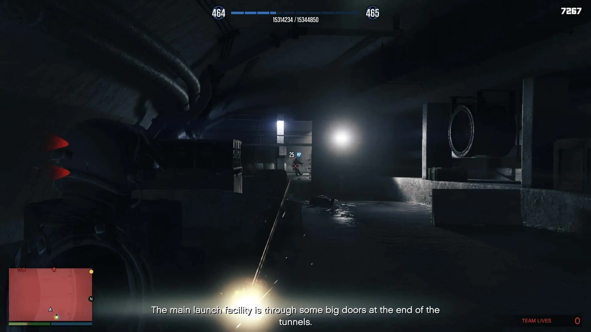 Killing one of the Juggernauts at the end of the tunnel