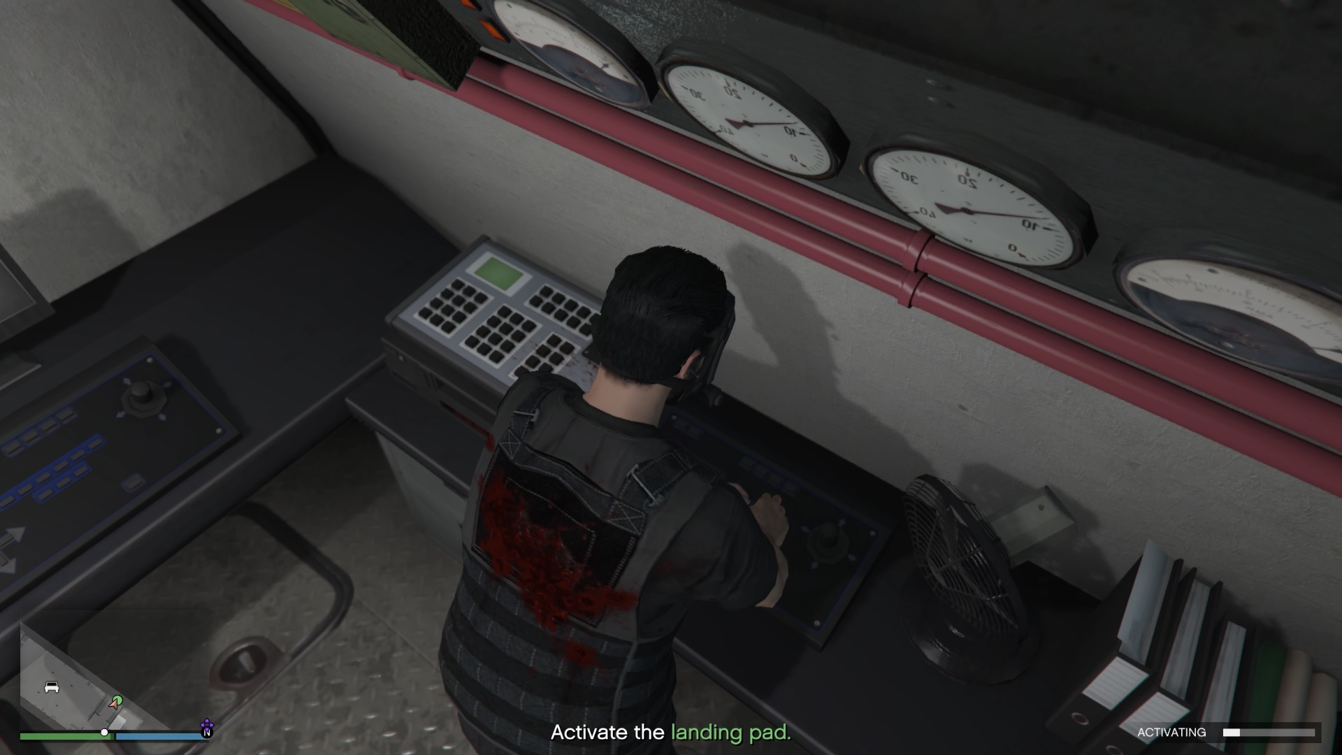 You can keep track of the activation progress by looking at the progress bar at the bottom-right corner of the screen.