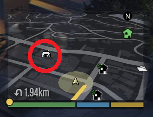 Slamvan icon on the minimap