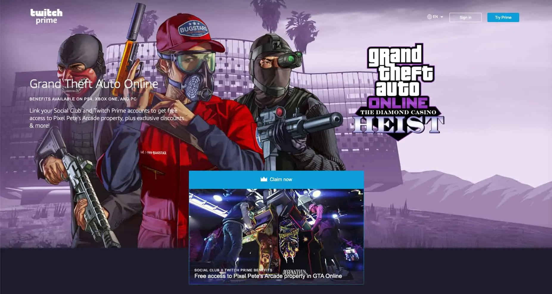 Twitch Prime Gaming + GTA Benefits Guide