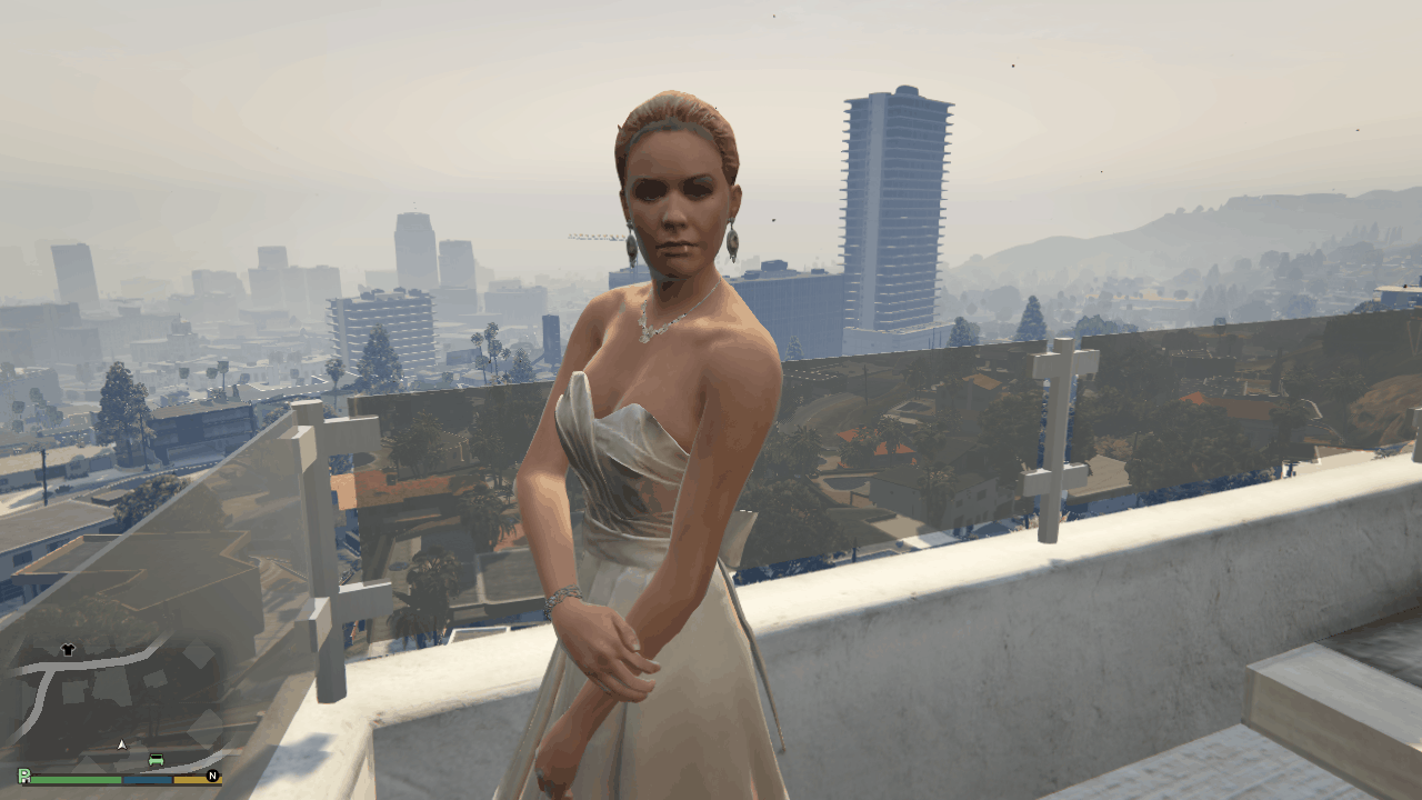 Runaway Bride in the back yard of her house after you drop her