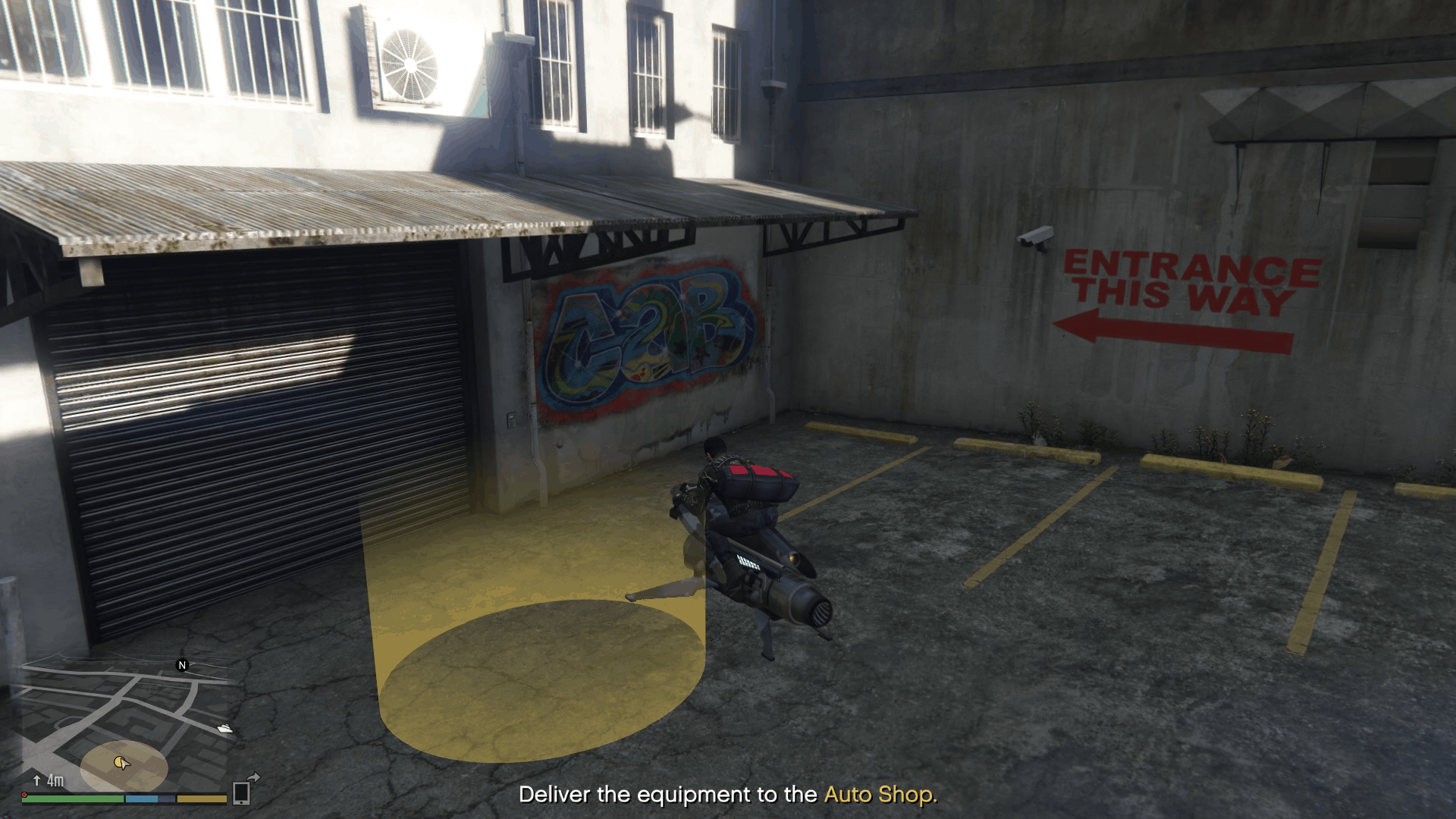 Delivering the equipment to the Auto Shop