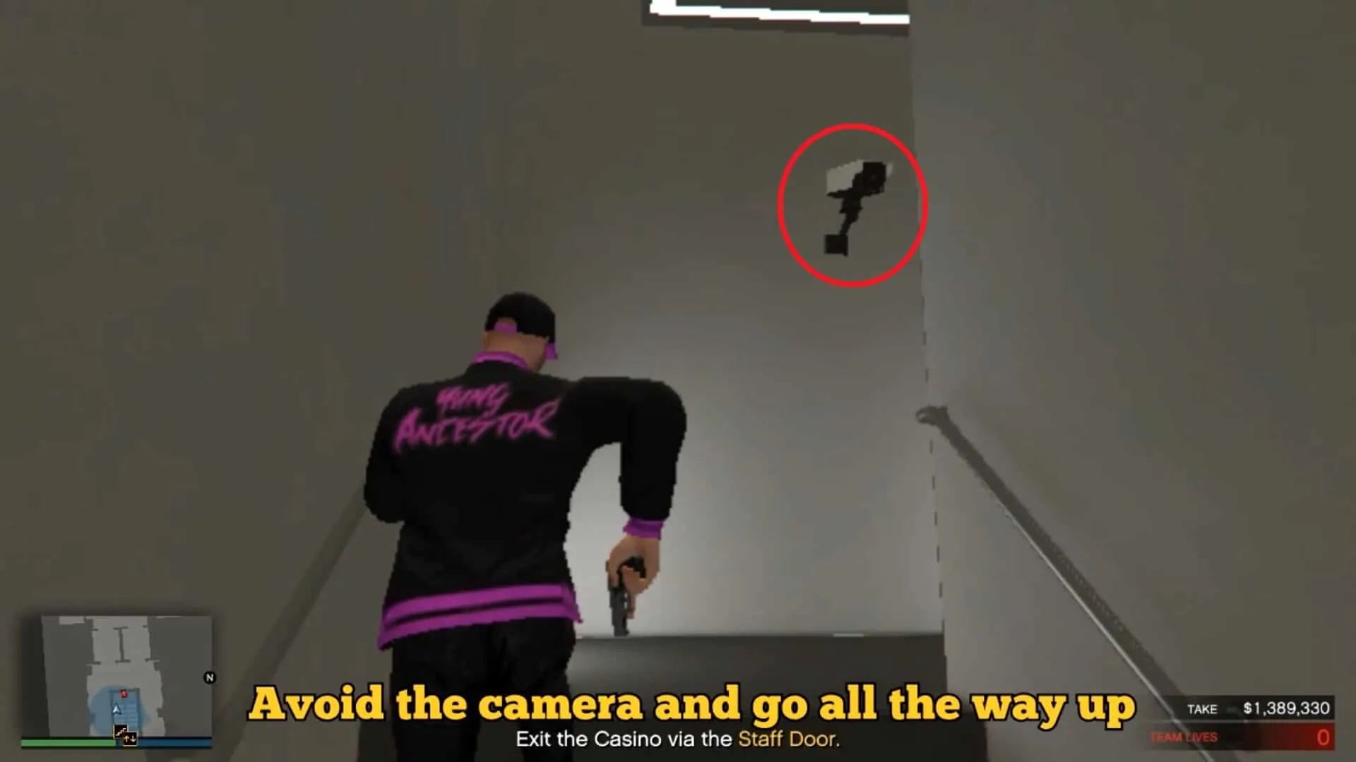 The camera you need to be careful of while going back up