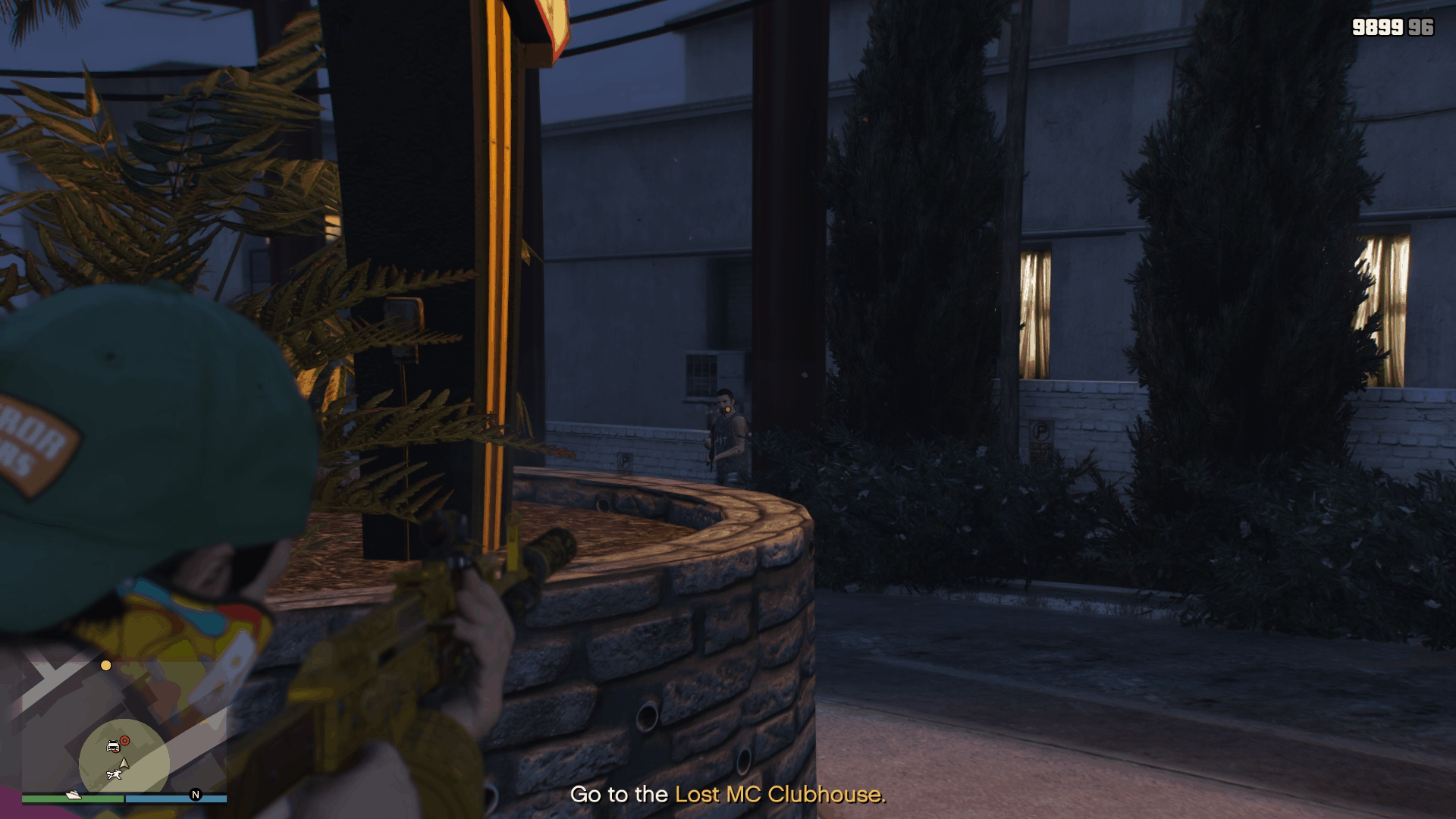 Lost MC member guarding the slamvan