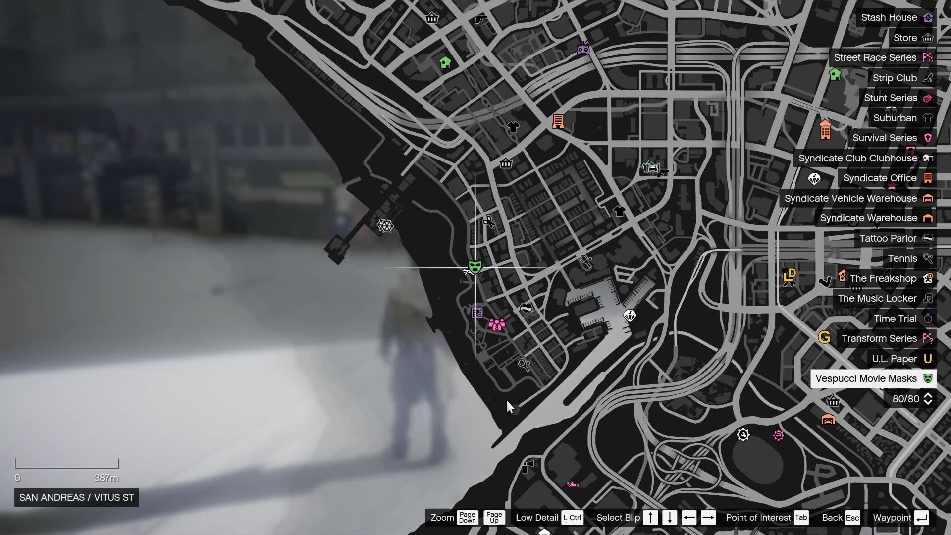 Vespucci Movie Masks location.