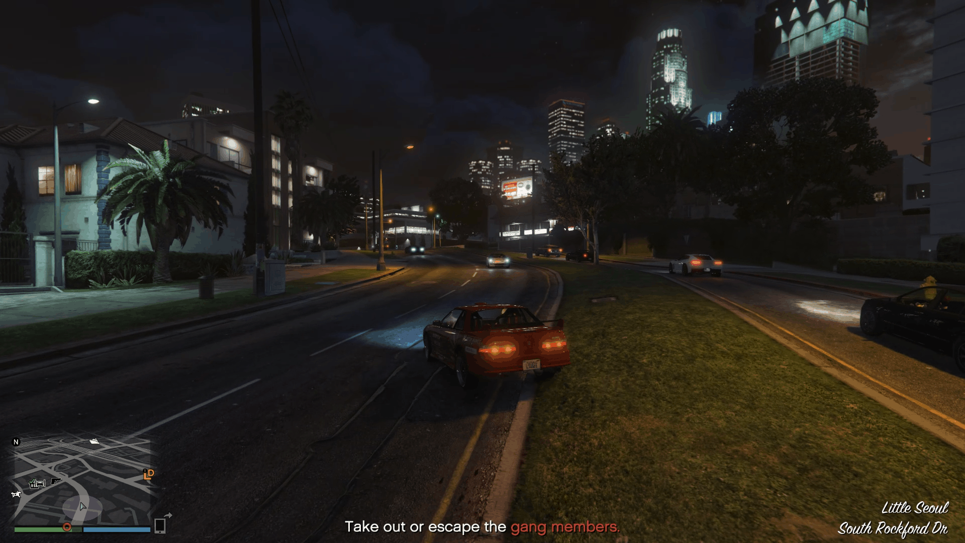 Trying to escape the gang members