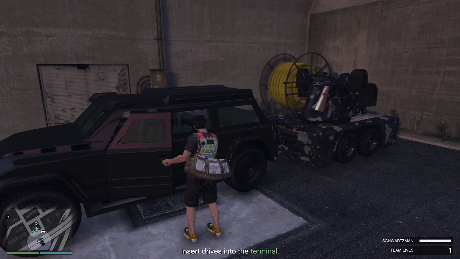 Getting into the nightshark attached to the AAG trailer