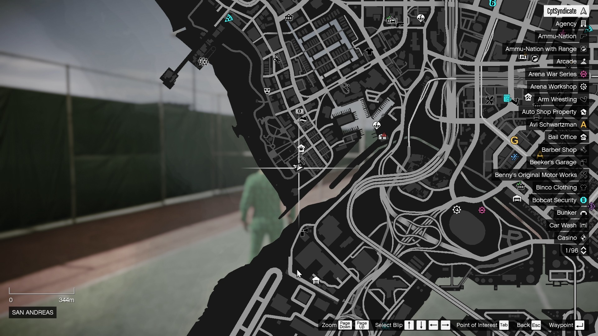 The map shows the location of the Golden Clover at Vespucci Beach.