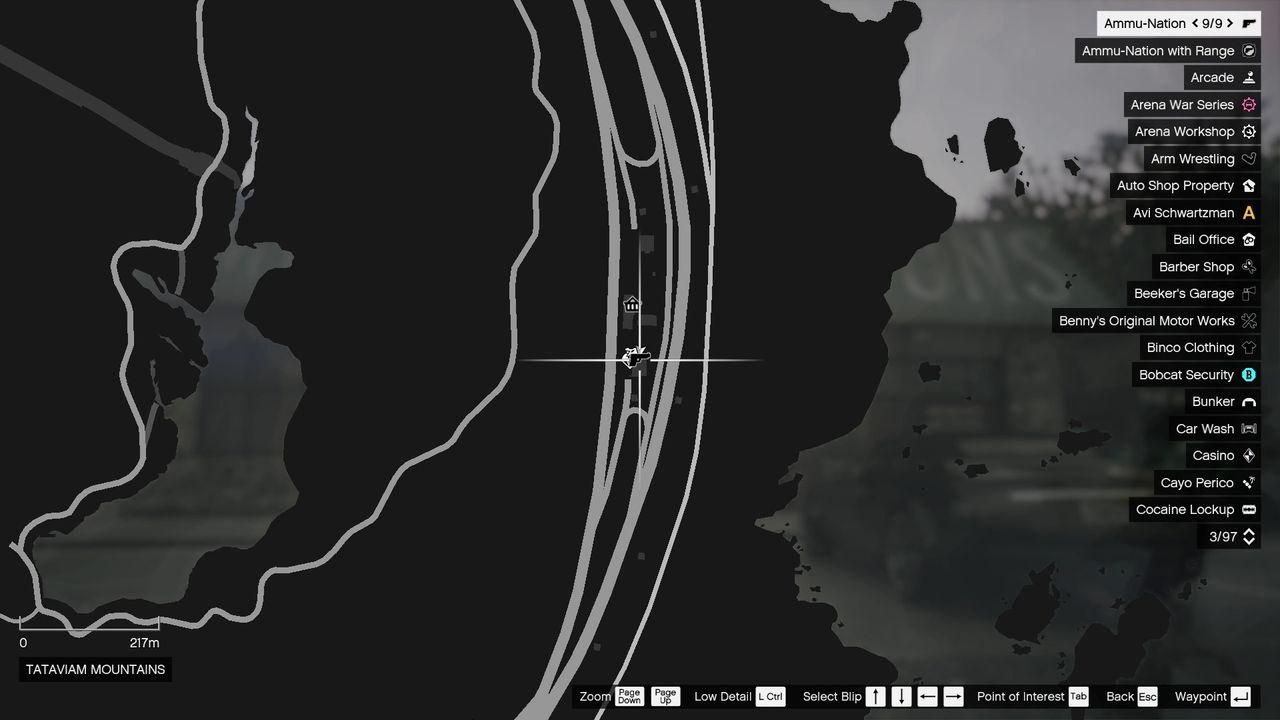 The map shows the location of the lucky clover in Tataviam Mountains area.