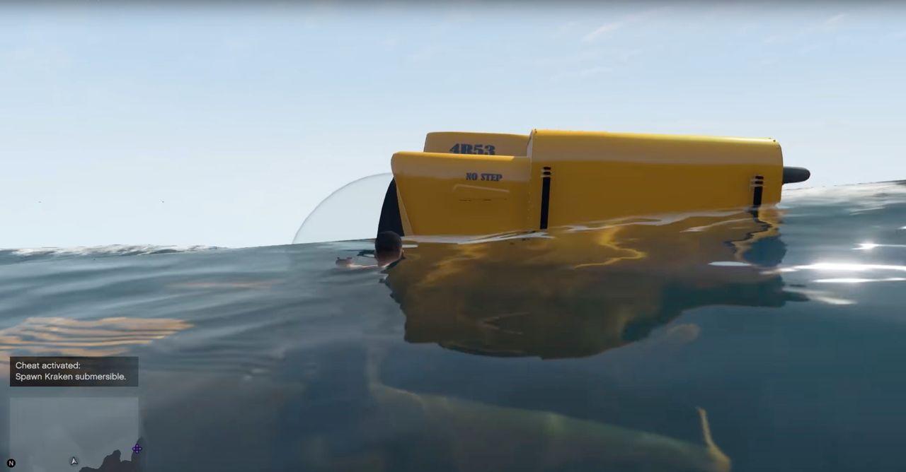 Franklin and his new Kraken sub.