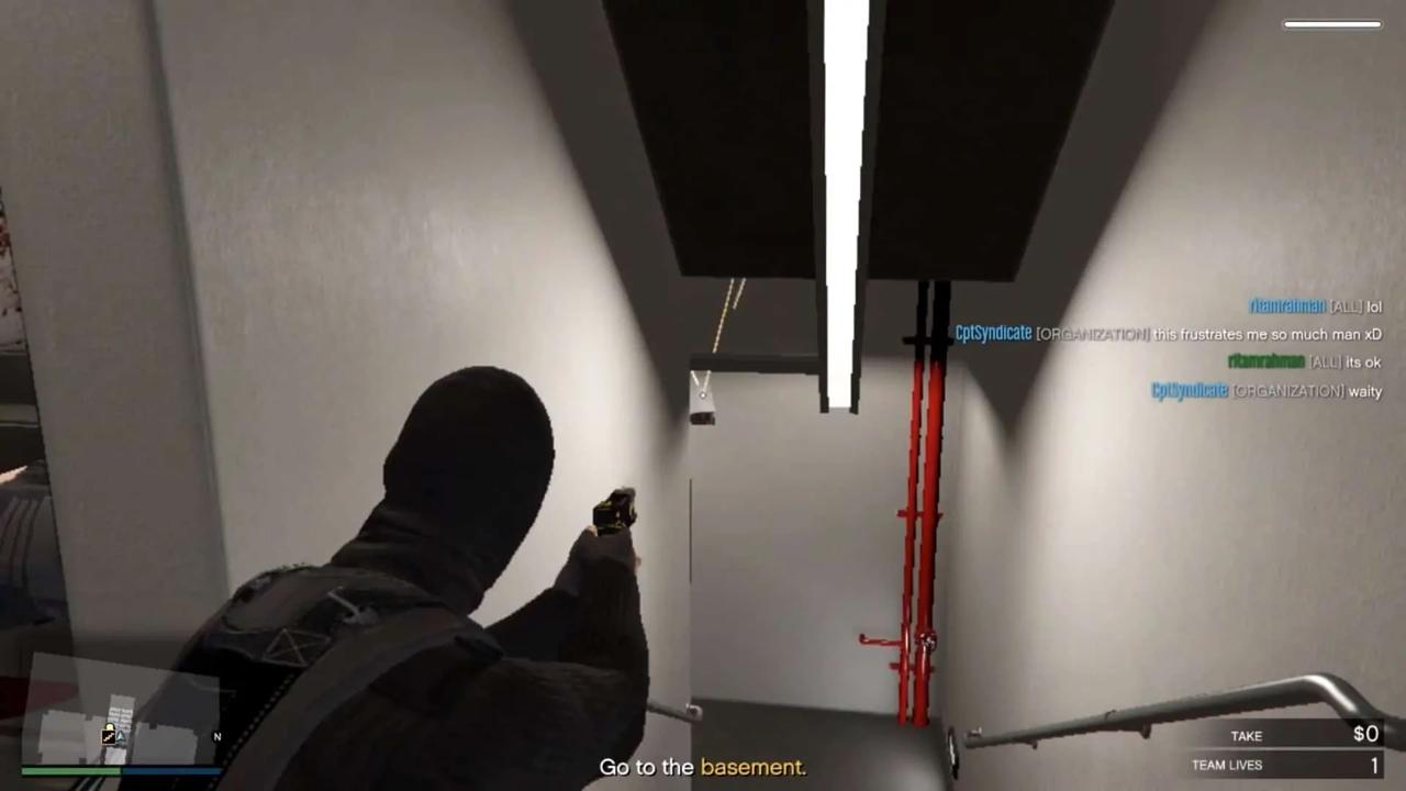 Camera as you go down the stairs