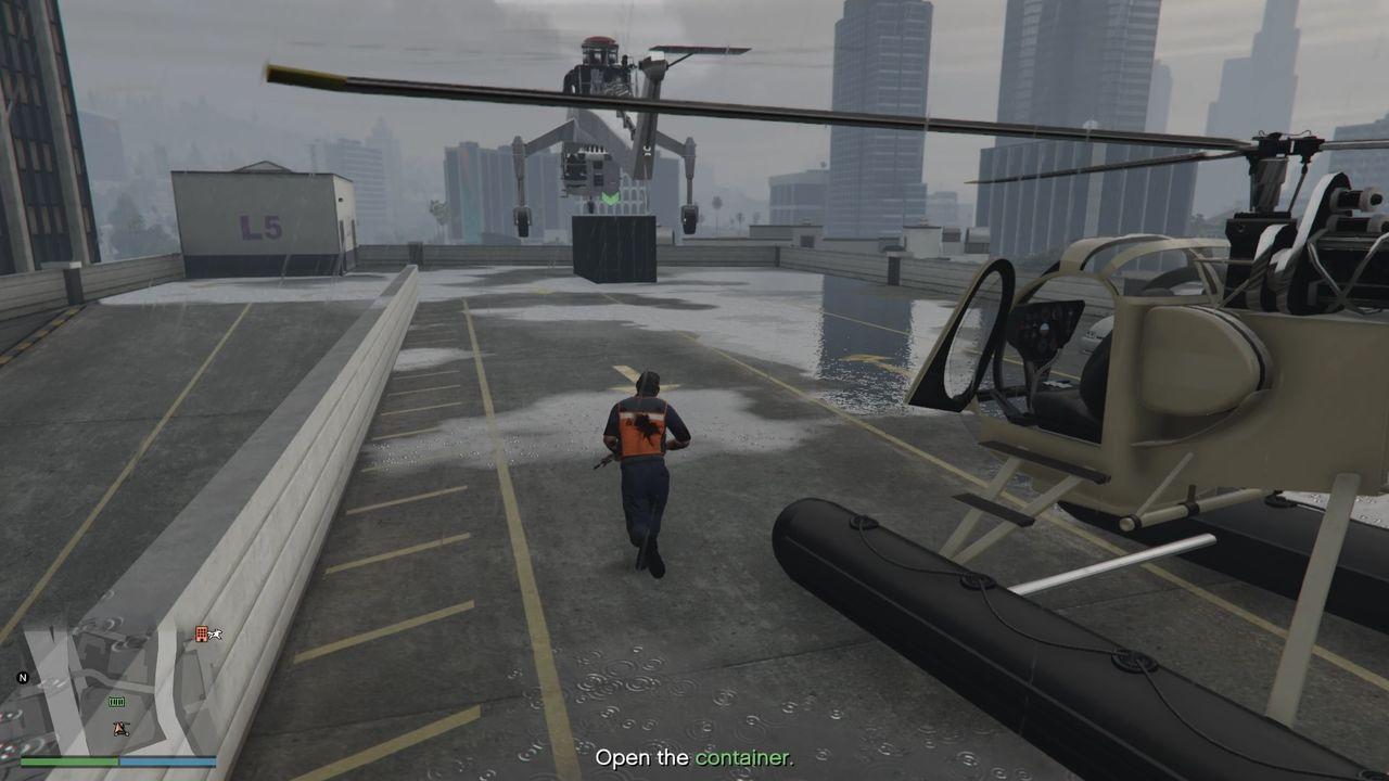 Skylift drops the container with the BF Weevil.