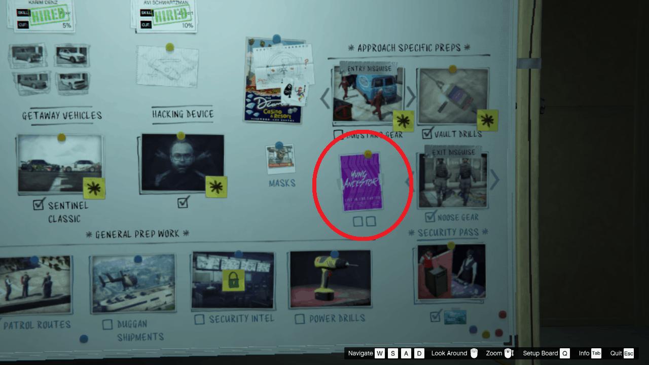 Yung Ancestor missions on the prep board