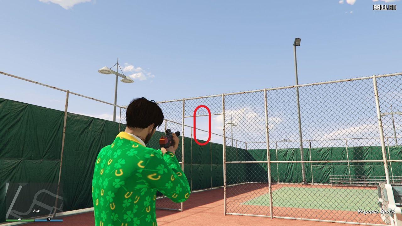 The golden clover will be hanging on the chain-link fence of the public tennis courts at Vespucci Beach.