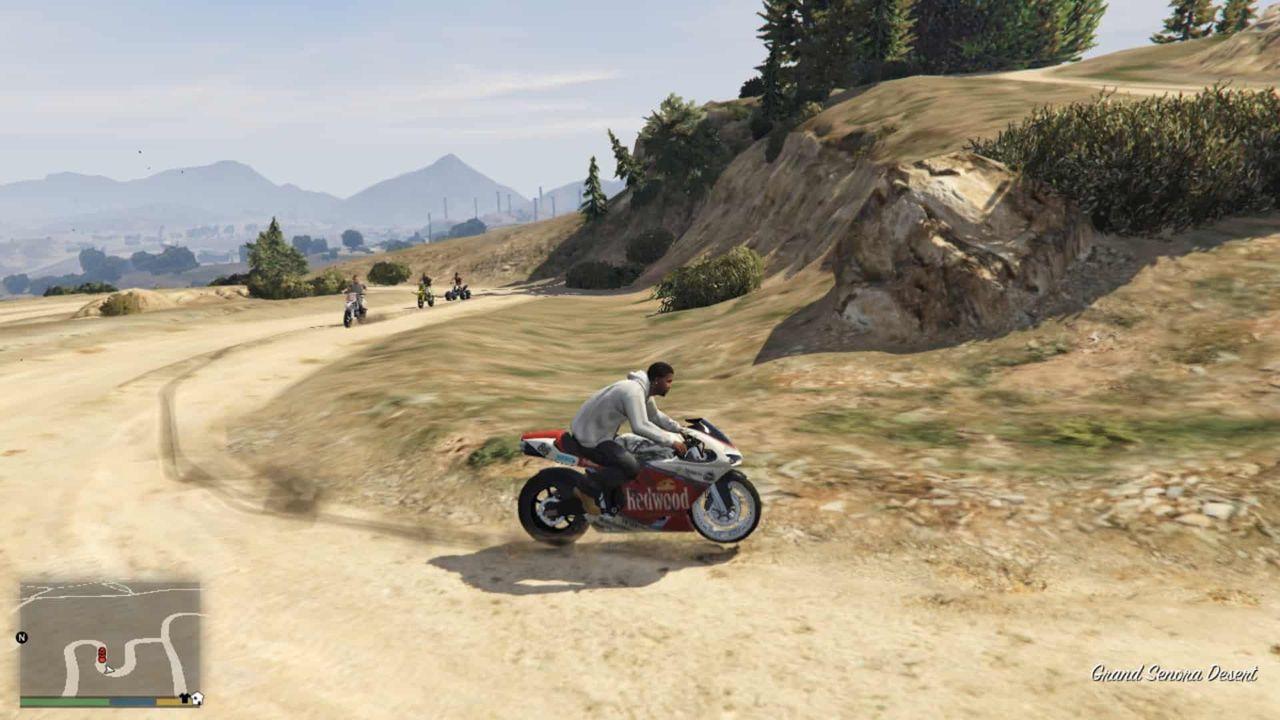 The rednecks chasing the protagonist Franklin at the stated locatio
