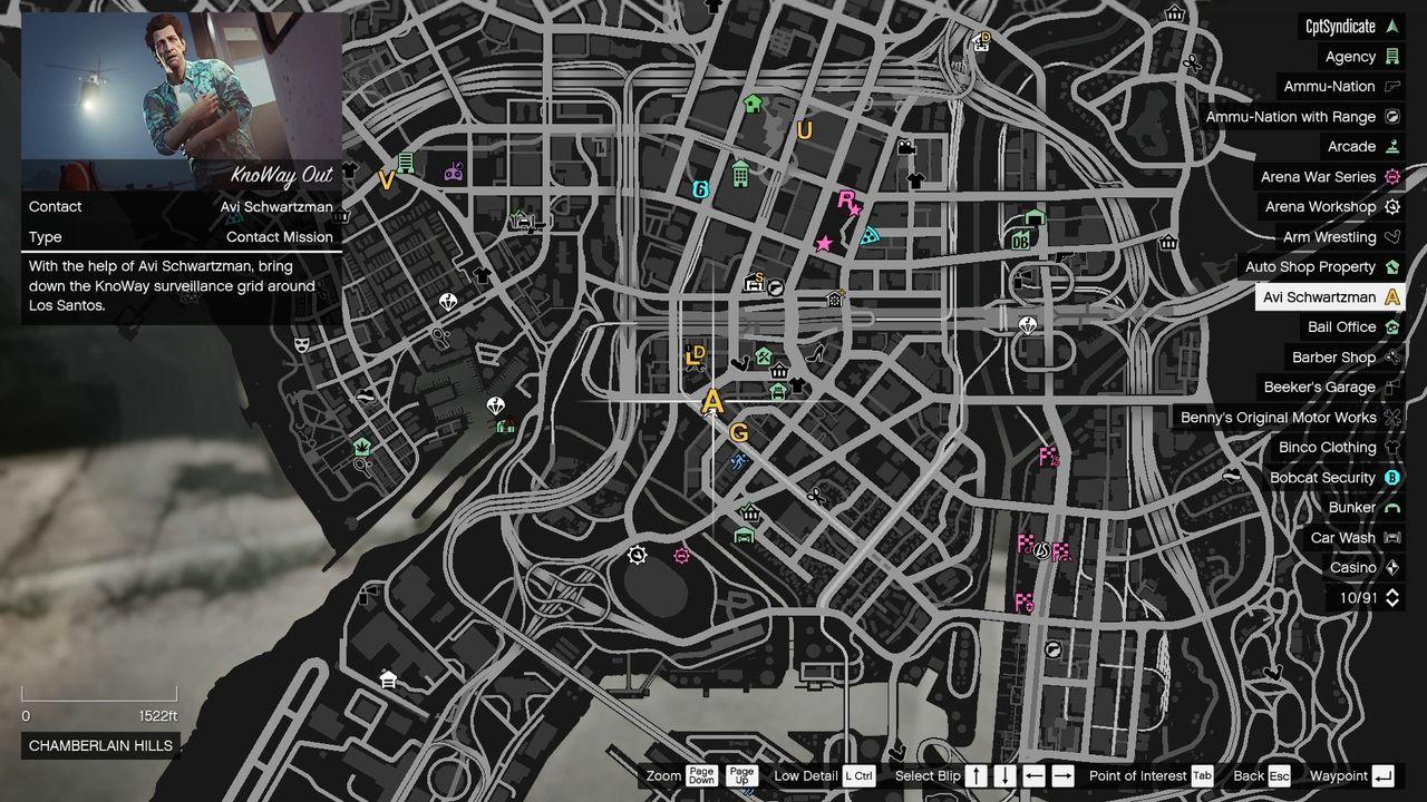 The location of the mission, Trash Talking, on the map.