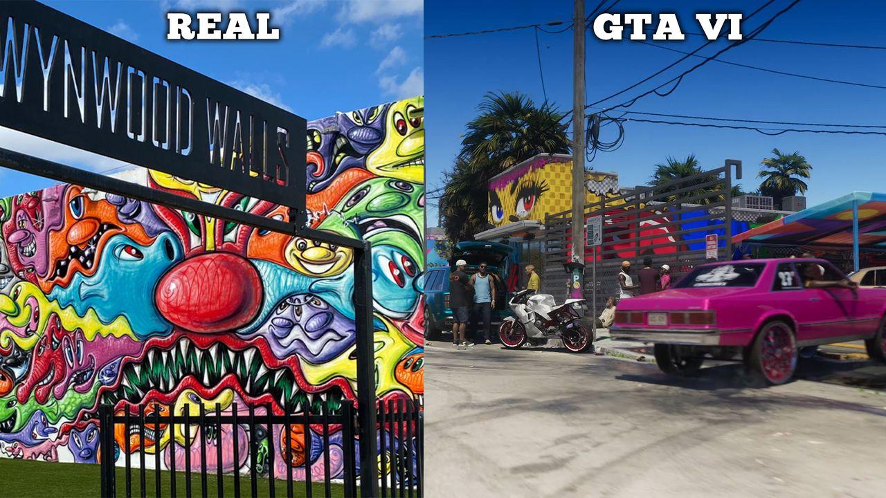 The comparison between the real life counterpart.