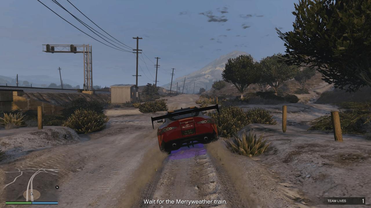 Waiting for the train at the interception point